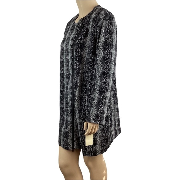 Sejour Snake Print Textured Jacket Size 18W Black Lined Zip Up - Picture 4 of 7